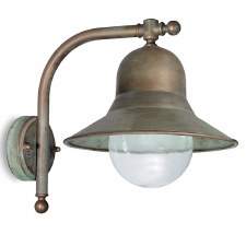 Campanula Projection Arm Light 2092 Aged Copper Clear Glass