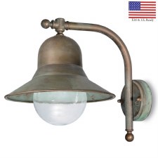 Campanula Outdoor Wall Light 2092 Aged Copper/Clear E26 UL Ready