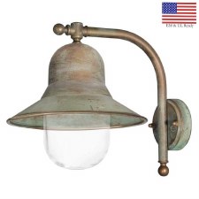 Campanula Outdoor Wall Light 2092 Aged Copper/Clear E26 UL Ready