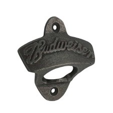 Budweiser Bottle Opener Waxed Cast Iron Budweiser Bottle Opener Waxed Cast Iron
