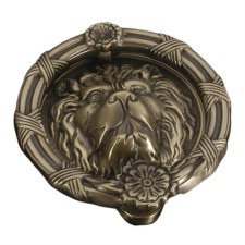 Brassart Lion Head Door Knocker Light Antique Brass