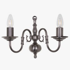 Flemish Double Wall Light Pewter