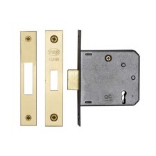 Heritage 3 Lever Deadlock YKDL33N 3" Polished Brass