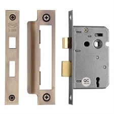 Heritage 3 Lever Sashlock YKSL32N 2.5" Antique Brass