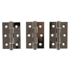 Grade 7 Ball Bearing Hinges 3 Pack 3" x 2" Black Nickel