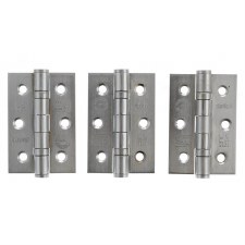 Grade 7 Ball Bearing Hinges 3 Pack 3" x 2" Satin Stainless Steel