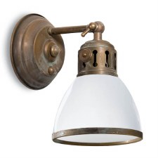 Pendula Wall Light 3020 Aged Copper & White Glass