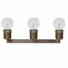 Spiral Triple Wall or Ceiling Light 3073 Aged Copper