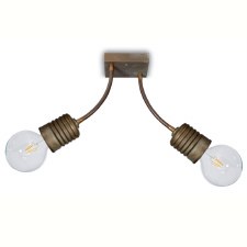 Spiral Dual Flexi-Neck Spot Lights 3078 Aged Copper
