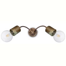 Spiral Dual Flexi-Neck Wall Light 3083 Aged Copper