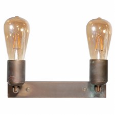 Lumen Double Wall or Ceiling Light 3092 Aged Copper