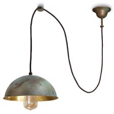 Circle Adjustable Pendant 3248R Aged Copper & Brushed Brass