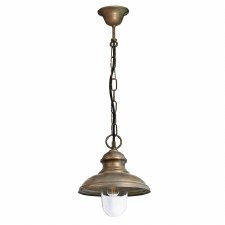 Little Mill Porch Pendant 3353 Aged Copper Clear Glass