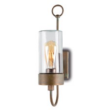 Silindar Outdoor Wall Light 3355 Aged Copper Clear Glass