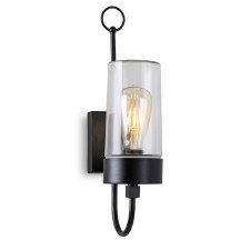 Silindar Outdoor Wall Light 3355 Black Clear Glass