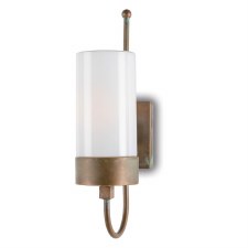 Silindar Outdoor Wall Light 3356 Aged Copper Opal Glass