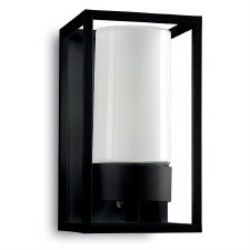 Cubic Outdoor Flush Wall Light 3365 Black Opal Glass