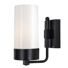 Silindar Outdoor Wall Light 3390 Black Opal Glass