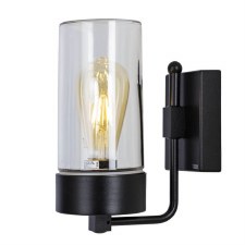 Silindar Outdoor Wall Light 3390 Black Clear Glass