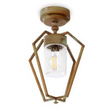 Gemstone Semi Flush Light 3463 E27 Aged Copper