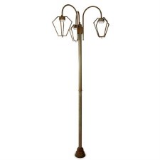 Gemstone Triple Lamp Post 3473 LED Aged Copper