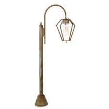 Gemstone Small Lamp Post 3474 E27 Aged Copper Clear Glass