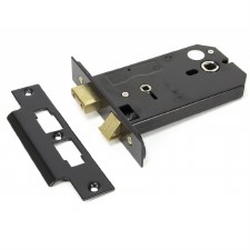 From The Anvil 3 Lever Horizontal Bathroom Lock 5" Black