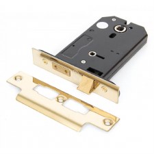 From The Anvil 3 Lever Horizontal Bathroom Lock 5" PVD Brass