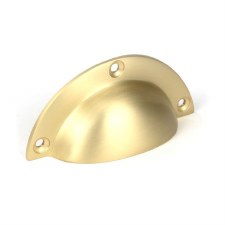 From The Anvil Plain Drawer Pull 4" Satin Brass