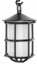 Kirkpatrick 403CF Pendant Black & Frosted Glass