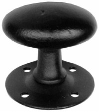 Kirkpatrick 4064 Oval Door Knobs Smooth Black