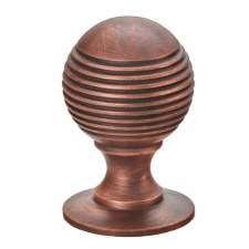 Croft 4101 Reeded Ball Cabinet Knob Autumn Bronze 26mm