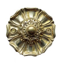 Eppleworth Flower Door Bell Push Polished Brass