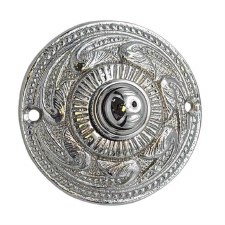 Rococco Door Bell Push Polished Chrome Rococco Door Bell Push Polished Chrome