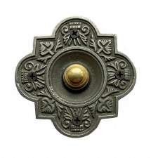 Quatrefoil Bell Push Antique Iron