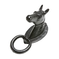 Kirkpatrick 4520 Horse Door Knocker Antique Black