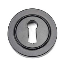 From The Anvil Round Escutcheon Plain Black From The Anvil Round Escutcheon Plain Black