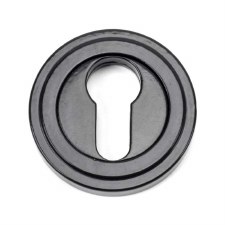 From The Anvil Round Euro Profile Escutcheon Art Deco Black