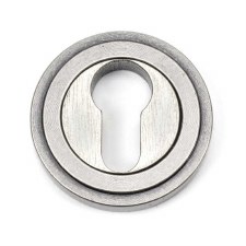 From The Anvil Round Euro Profile Escutcheon Art Deco Pewter