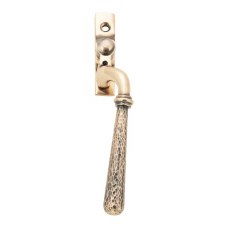 From The Anvil Hammered Newbury Espag Window Handle Polished Bronze RH