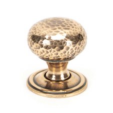 From The Anvil Hammered Mushroom Cabinet Knob 32 Polished Bronze