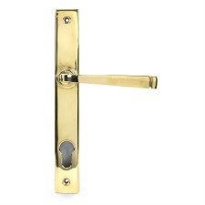 From The Anvil Avon Slimline Espag Door Lock Handles Polished Brass