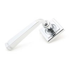 From The Anvil Avon Rose Door Handles Square Polished Chrome Unsprung From The Anvil Avon Rose Door Handles Square Polished Chrome Unsprung