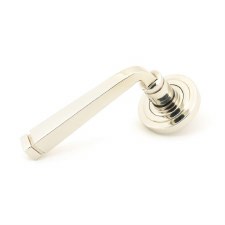 From The Anvil Avon Rose Door Handles Art Deco Polished Nickel Unsprung From The Anvil Avon Rose Door Handles Art Deco Polished Nickel Unsprung