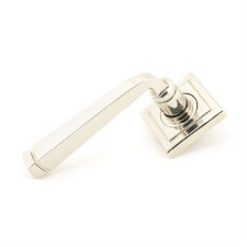 From The Anvil Avon Rose Door Handles Square Polished Nickel Unsprung From The Anvil Avon Rose Door Handles Square Polished Nickel Unsprung