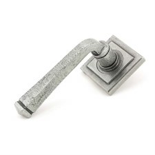 From The Anvil Avon Door Handles Square Rose Pewter Unsprung From The Anvil Avon Door Handles Square Rose Pewter Unsprung