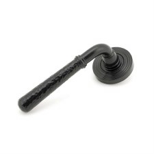 From The Anvil Newbury Lever Door Handles Hammered Beehive Black Unsprung