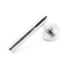 From The Anvil Brompton Lever Door Handles Beehive Polished Chrome Unsprung