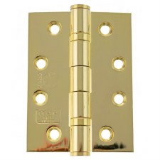 Grade 13 Ball Bearing Butt Hinges 4" x 3" Polished Brass