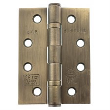 Grade 13 Ball Bearing Butt Hinges 4" x 3" Matt Antique Brass